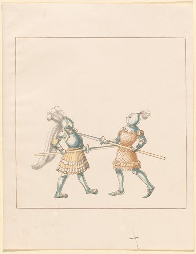Freydal, Das Buch der Turniere und Turniere von Kaiser Maximilian I.: Kämpfe zu Fuß (Turniere)(Band III): Tafel 148 von German 16th Century