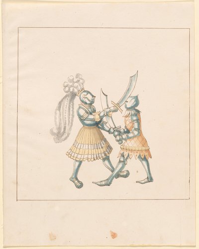 Freydal, Das Buch der Turniere und Turniere von Kaiser Maximilian I.: Kämpfe zu Fuß (Turniere)(Band III): Tafel 153 von German 16th Century