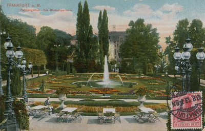 Frankfurt, Palmengarten, Das Blumenparterre. Postkarte gesendet 1913. von German Photographer