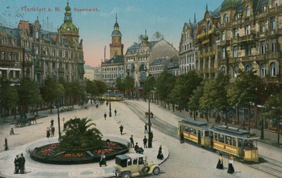 Frankfurt, Rossmarkt. Postkarte gesendet 1913. von German Photographer