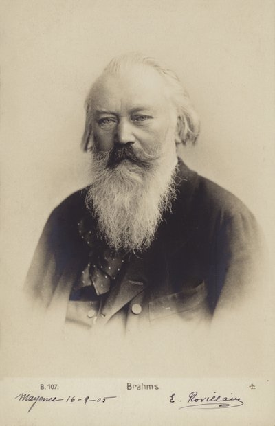 Johannes Brahms, deutscher Komponist und Pianist (1833-1897) von German Photographer
