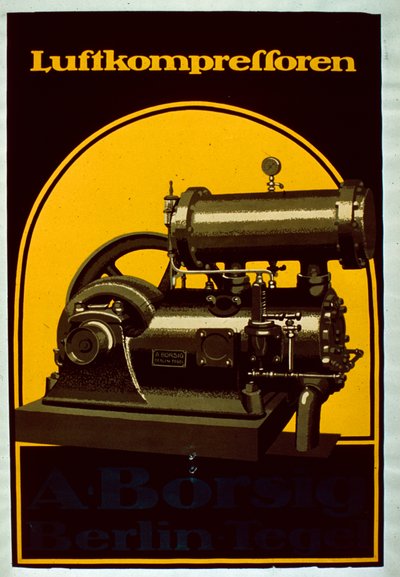 Ein Poster für einen deutschen Kompressor Luftkomprefforen von German School