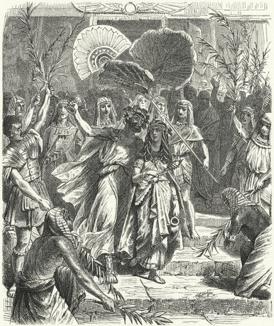 Antonius und Kleopatra als Osiris und Isis (Gravur) von German School