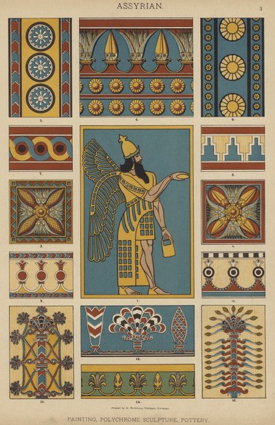 Assyrisch, Malerei, Polychrome Skulptur, Keramik von German School