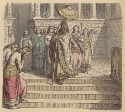 Assyrischer König und sein Gefolge von German School