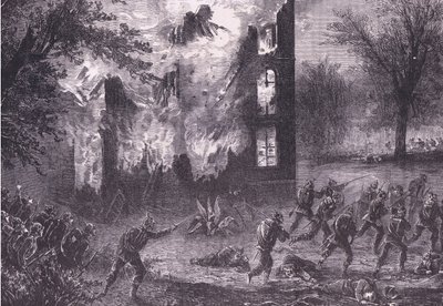 Angriff auf eine vorgeschobene französische Position, Cassells Geschichte des Krieges zwischen Frankreich und Deutschland von German School