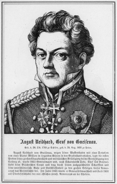 August Neidhardt, Graf von Gneisenau von German School