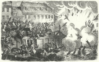 Sprengung der Elsterbrücke, Schlacht bei Leipzig von German School