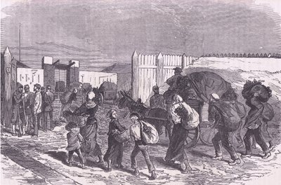Gemüse aus den Vororten bringen, Cassells Geschichte des Krieges zwischen Frankreich und Deutschland, veröffentlicht von Cassell und Company Limited, ca. 1890 von German School