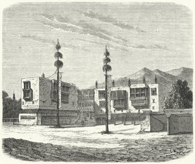 Buddhistisches Kloster in Tibet (Stich) von German School