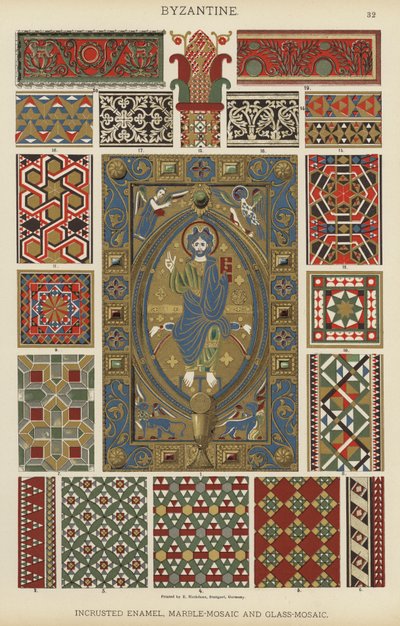 Byzantinisch, Emaille, Marmor- und Glasmosaik von German School