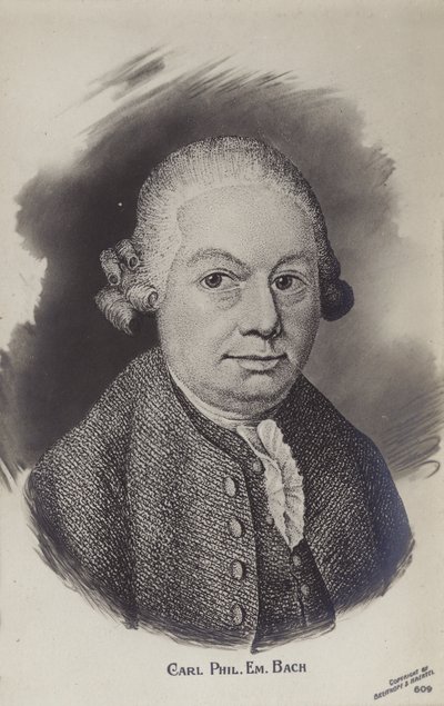 Carl Philipp Emanuel Bach, deutscher Musiker und Komponist der Klassik (1714-1788) von German School
