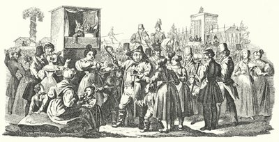 Karneval im Stuttgarter Stadtteil Cannstatt, Herbst 1835 (Gravur) von German School