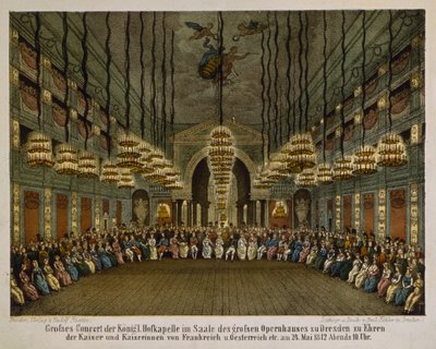 Konzert der königlichen Kapelle im Auditorium der Dresdner Oper zu Ehren des Kaiserpaares, 1812 von German School
