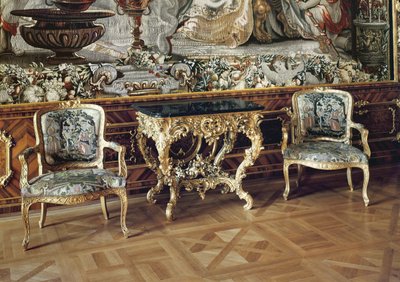 Konsolentisch und zwei Sessel, 1745 von German School