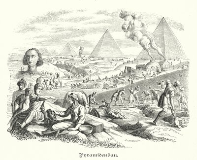 Bau der Pyramiden, altes Ägypten von German School
