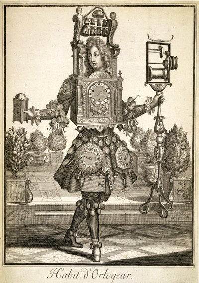 Kostüm für einen Uhrmacher, veröffentlicht von Gerard Valck (16512-1726) ca. 1690 von German School