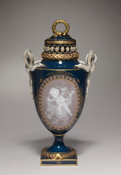 Bedeckte Vase, hergestellt von Meißener Porzellanmanufaktur, Deutschland, 1881 von German School