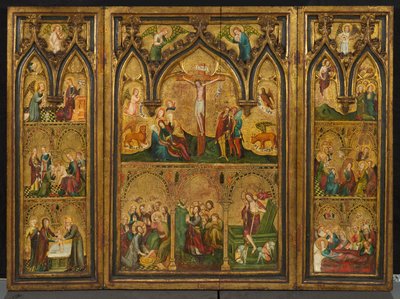 Kreuzigungstriptychon (ehemals bekannt als Estouteville-Triptychon), ca. 1374 von German School
