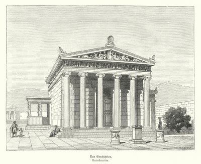 Erechtheion, Tempel der Athena und Poseidon auf der Akropolis, Athen, Antikes Griechenland von German School