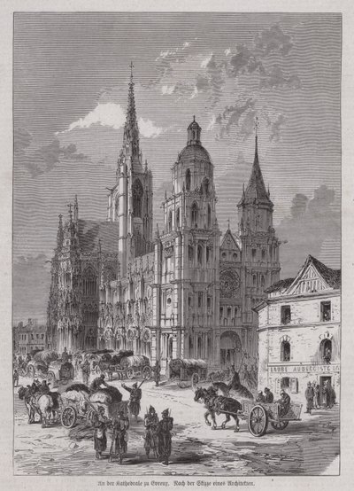 Kathedrale von Evreux, Normandie, Frankreich von German School