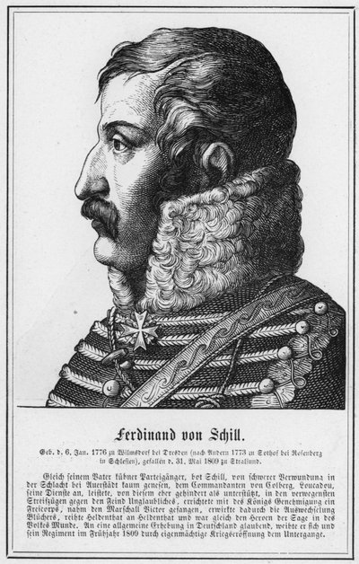 Ferdinand von Schill von German School