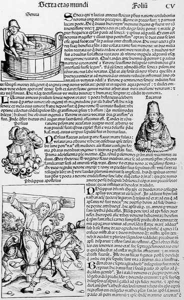 Folio CV, aus Liber Chronicarum von Hartmann Schedel (1440-1514), 1493 von German School