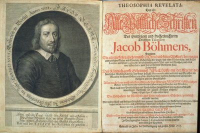 Frontispiz zu Theosophia Revelata von Jacob Boehme, 1715 von German School