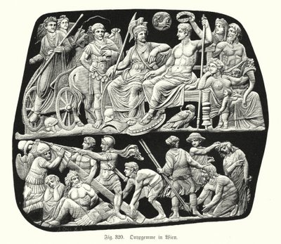 Gemma Augustea (römisches Onyx-Reliefkamee) von German School
