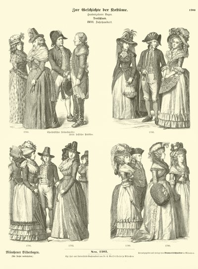 Deutsche Kostüme, 18. Jahrhundert von German School