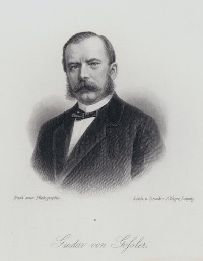 Gustav von Gossler, deutscher Jurist und Verwalter (Gravur) von German School