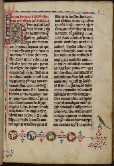Harley 3973 f.1, Bewohnter Initialbuchstabe 