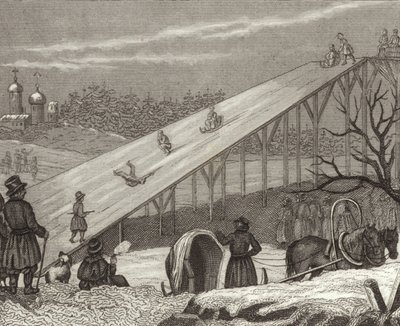 Eisrutsche in Russland (Illustration für Bilder-Atlas) von German School