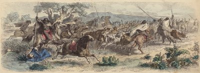Indianer überraschen Gauchos auf den Pampas und stehlen ihre Rinderherde von German School