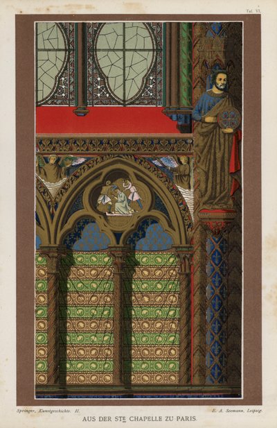 Innendetail der Sainte-Chapelle, Paris, Frankreich von German School