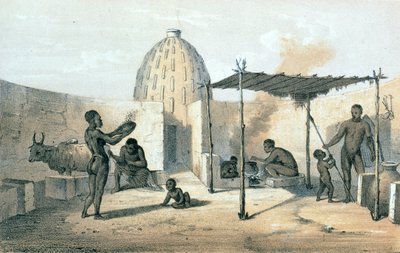 Innenansicht einer Musgu-Wohnung nahe Chad, aus 