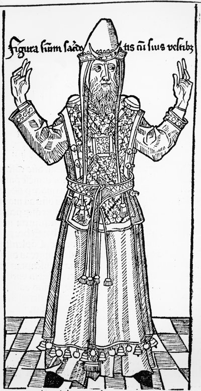 Jüdischer Hohepriester, aus Liber Chronicarum von Hartmann Schedel, veröffentlicht in Nürnberg, 1493 von German School