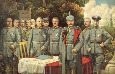 Kaiser Wilhelm II. von Deutschland und seine Generäle von German School