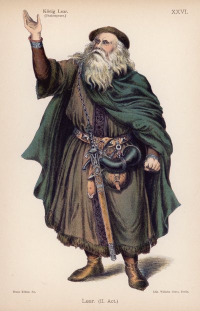 Lear, König von Britannien, aus Shakespeares König Lear von German School