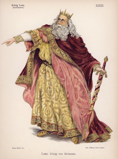 Lear, König von Britannien, aus Shakespeares König Lear von German School
