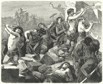 Lysander befiehlt, die Mauern von Athen niederzureißen von German School
