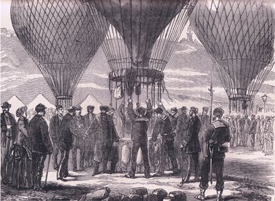 M Gambetta auf dem Weg nach Tours, Cassells Geschichte des Krieges zwischen Frankreich und Deutschland, veröffentlicht von Cassell and Company Limited, ca. 1890 von German School