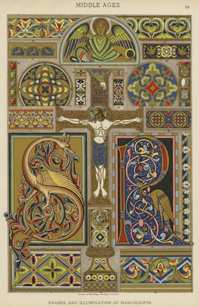 Mittelalter, Emaille und Beleuchtung von Manuskripten von German School