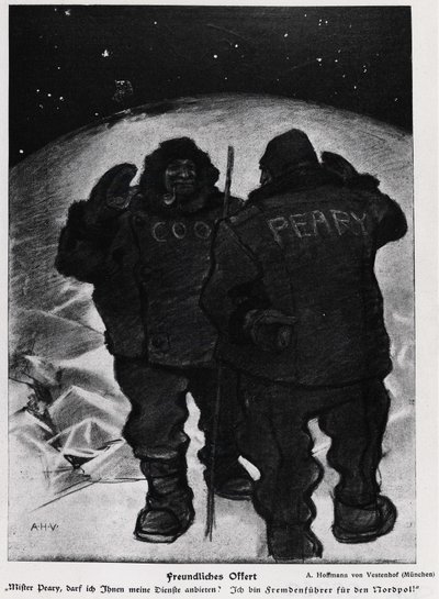 Mr. Cook und Mr. Robert Edwin Peary bei der Eroberung des Pols - Jugend von German School