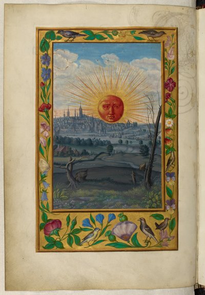 Sonne mit menschlichem Gesicht, der fünfte Traktat, aus 