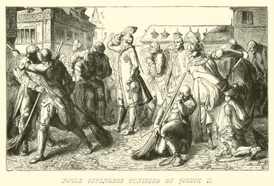 Adlige Straftäter von Joseph II. bestraft von German School