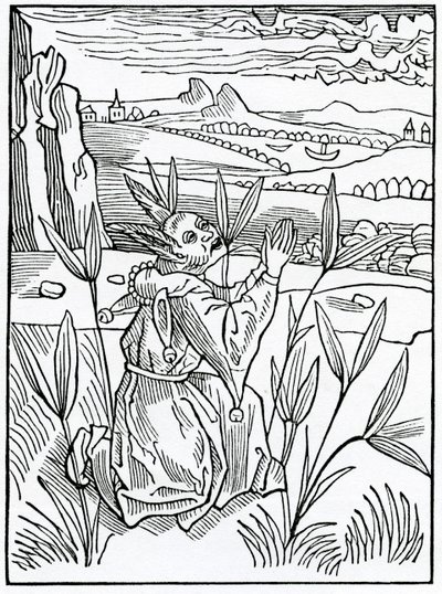 Von unprofitablen und vergeblichen Gebeten, Gelübden und Bitten, Illustration aus Alexander Barclays englischer Übersetzung von 