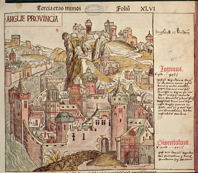 Altes London, aus der Nürnberger Chronik von Hartmann Schedel (1440-1514) 1493 von German School