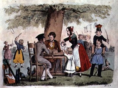 Spiele im Freien, Deutschland, ca. 1860 von German School