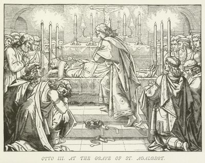 Otto III. am Grab von St. Adalbert von German School